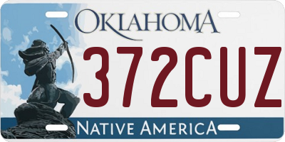 OK license plate 372CUZ