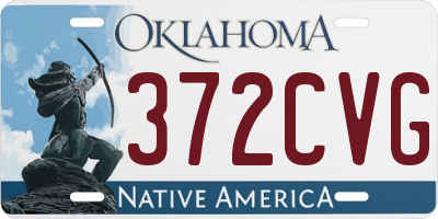 OK license plate 372CVG