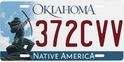 OK license plate 372CVV