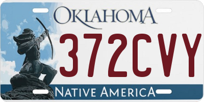 OK license plate 372CVY