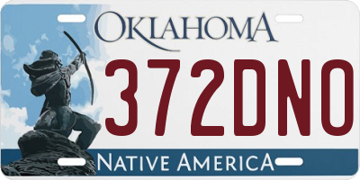 OK license plate 372DNO
