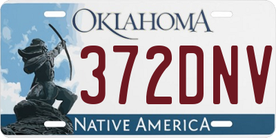 OK license plate 372DNV