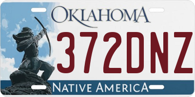 OK license plate 372DNZ