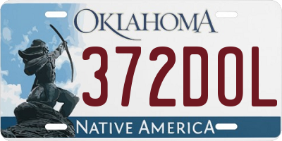 OK license plate 372DOL