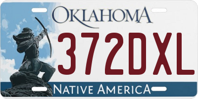OK license plate 372DXL