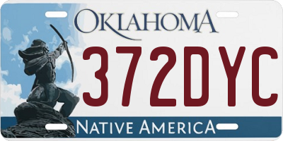 OK license plate 372DYC