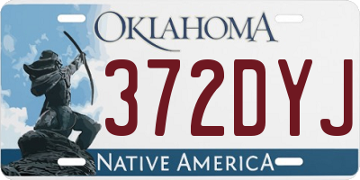 OK license plate 372DYJ
