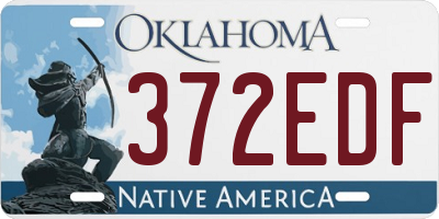 OK license plate 372EDF