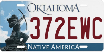 OK license plate 372EWC