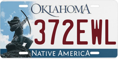 OK license plate 372EWL