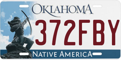 OK license plate 372FBY