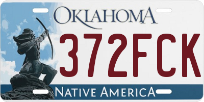 OK license plate 372FCK