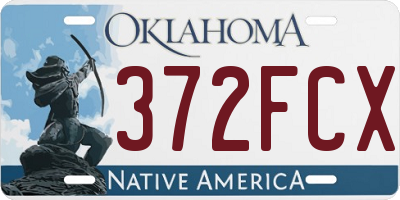 OK license plate 372FCX