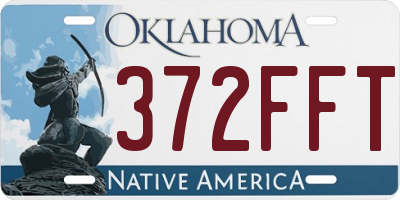 OK license plate 372FFT