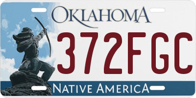 OK license plate 372FGC