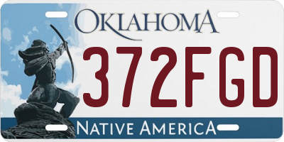 OK license plate 372FGD