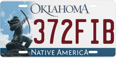 OK license plate 372FIB