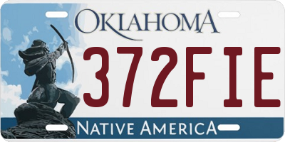 OK license plate 372FIE