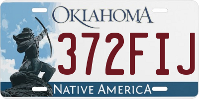 OK license plate 372FIJ