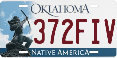 OK license plate 372FIV