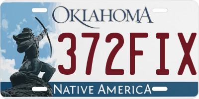OK license plate 372FIX