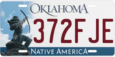 OK license plate 372FJE