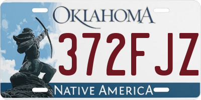OK license plate 372FJZ