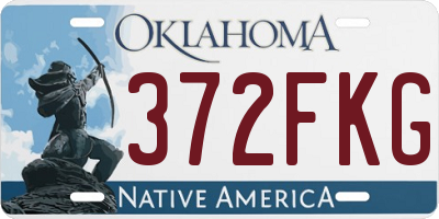 OK license plate 372FKG