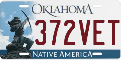 OK license plate 372VET