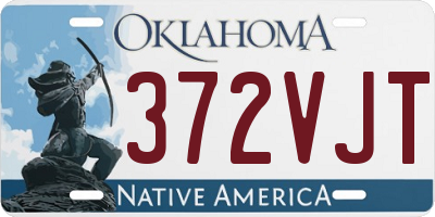OK license plate 372VJT
