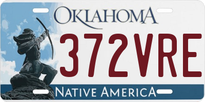 OK license plate 372VRE