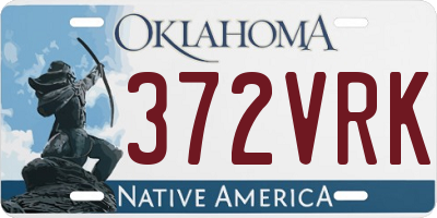 OK license plate 372VRK