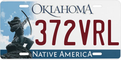 OK license plate 372VRL