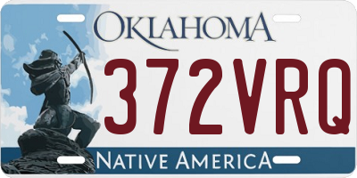 OK license plate 372VRQ