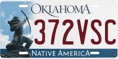 OK license plate 372VSC