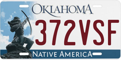 OK license plate 372VSF