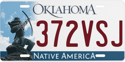 OK license plate 372VSJ