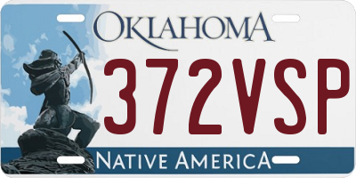 OK license plate 372VSP