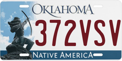 OK license plate 372VSV