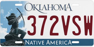 OK license plate 372VSW