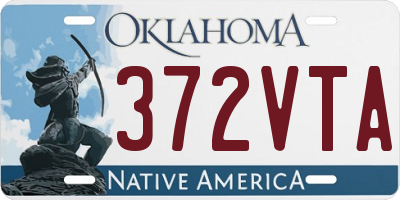 OK license plate 372VTA