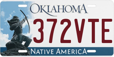 OK license plate 372VTE