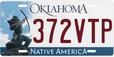 OK license plate 372VTP