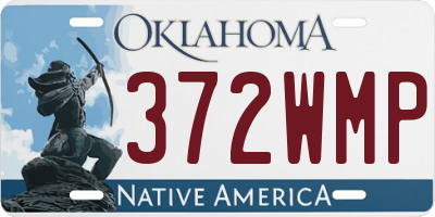 OK license plate 372WMP