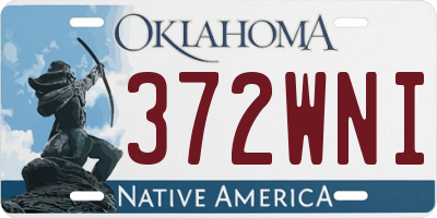 OK license plate 372WNI