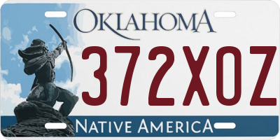 OK license plate 372XOZ