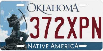 OK license plate 372XPN