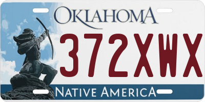 OK license plate 372XWX