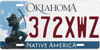 OK license plate 372XWZ