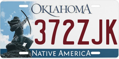 OK license plate 372ZJK